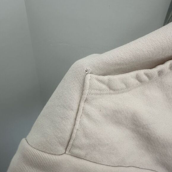 LNA Lion Hoodie Pullover in Off White Cutout Shoulder Drawstring Size XS - Picture 9 of 10